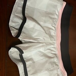 Lululemon White and Pink Shorts size 6 Make an Offer!